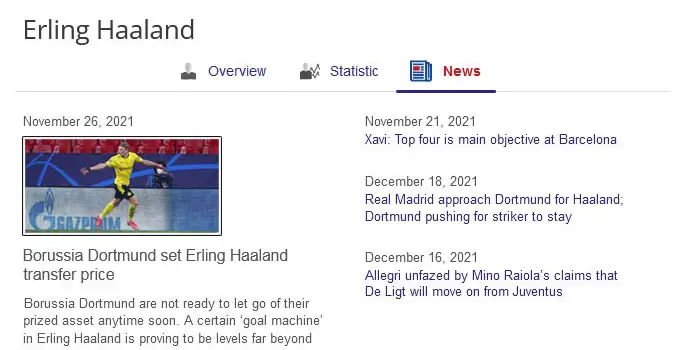 new linked with stats